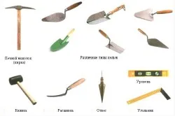 Инструменты для кладки кирпича