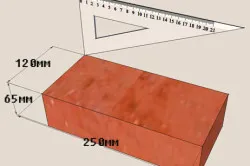 Размеры полнотелого кирпича Размеры полнотелого кирпича