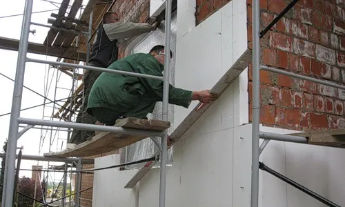 Утепление стен пенопластом