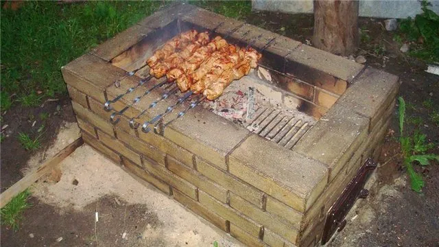 Пример мангала из кирпича