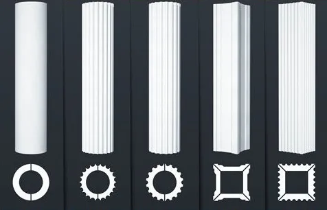 Виды колонн из пенопласта Виды колонн из пенопласта
