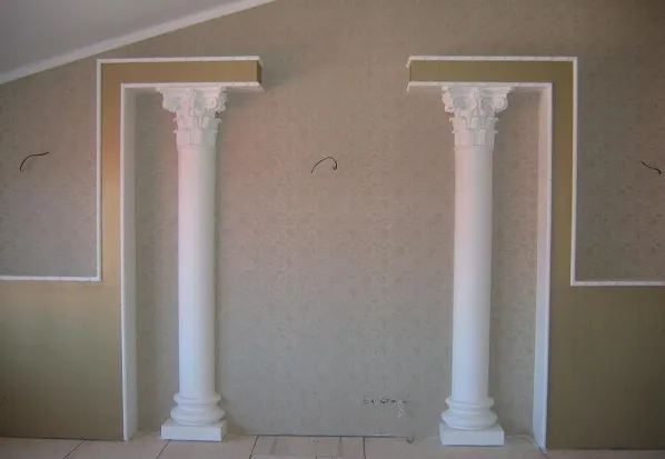 Установленные колонны  Установленные колонны