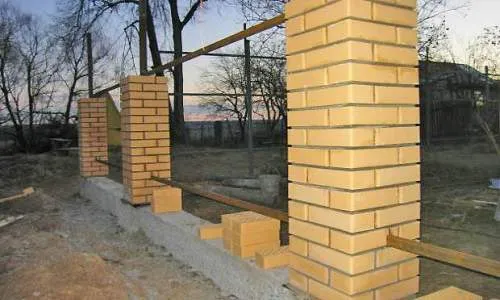Столбы из кирпича своими руками