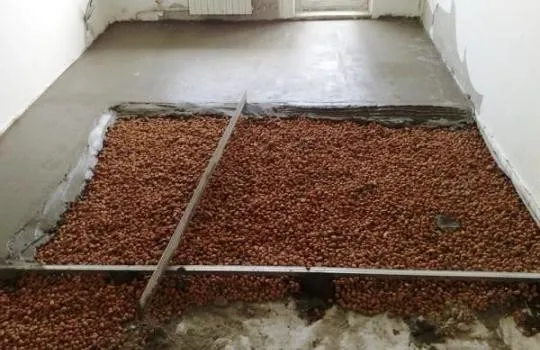 Заливка керамзита бетонной смесью