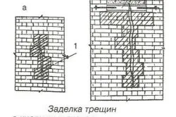Заделка трещин в кирпичных стенах